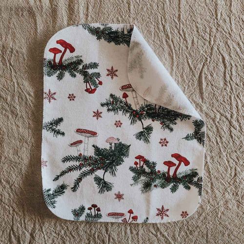 holiday mushroom unpaper towel