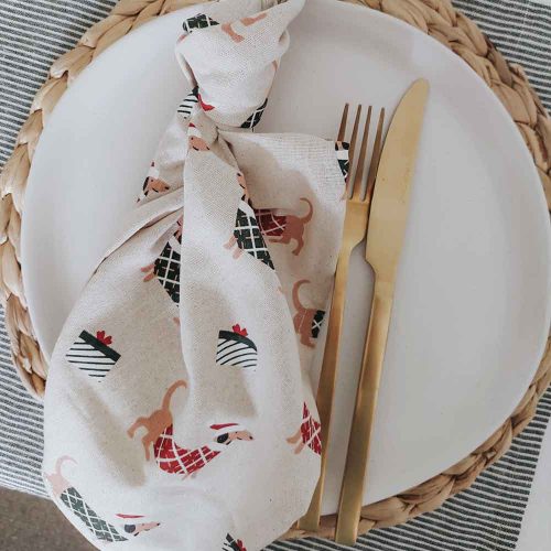 Taradale Kitchen Co Dachshund Christmas Napkins