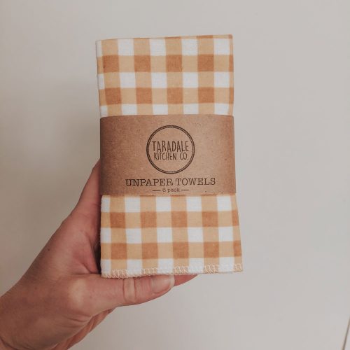 Mustard Gingham Unpaper Towels