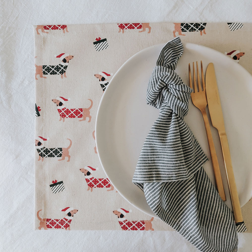 Christmas Dachshund Placemats